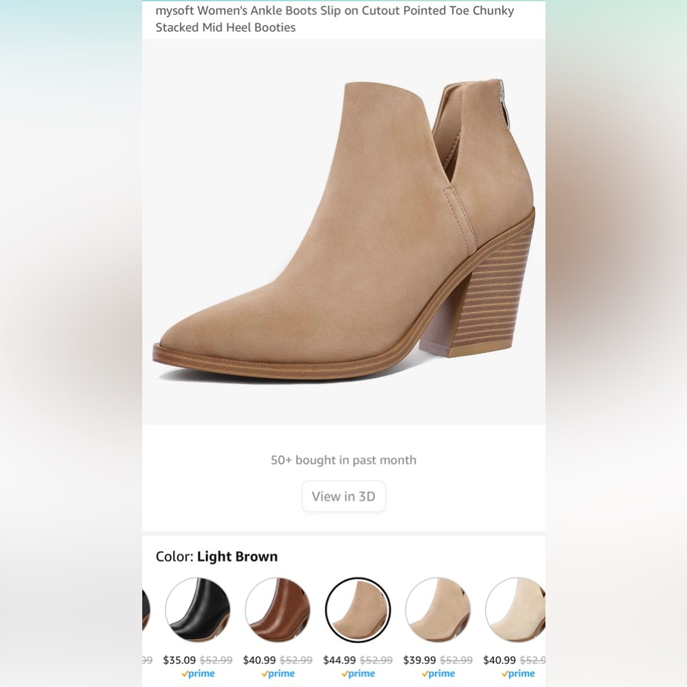Light Brown Ankle Boots by MySoft